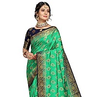 iZibra Kanjivaram Silk Saree Wedding Cotton Soft Sarees for Women Banarasi Sadi Original Kanchipuram Pure Pattu Sari with blouse