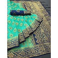 iZibra Kanjivaram Silk Saree Wedding Cotton Soft Sarees for Women Banarasi Sadi Original Kanchipuram Pure Pattu Sari with blouse