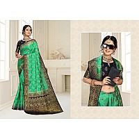 iZibra Kanjivaram Silk Saree Wedding Cotton Soft Sarees for Women Banarasi Sadi Original Kanchipuram Pure Pattu Sari with blouse