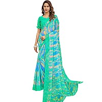 Jaanvi fashion Womens Printed Chiffon Saree With Blouse Piece(star-chiffon-20401-a)