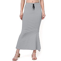 Chetmika Saree Shapewear for Women Pure Cotton Lycra Comfortable and Versatile Saree Petticoat Shapewear Grey L