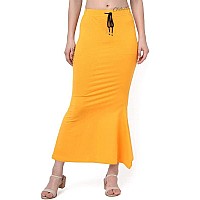 Chetmika Saree Shapewear for Women Pure Cotton Lycra Comfortable and Versatile Saree Petticoat Shapewear Yellow 2XL