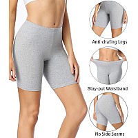 Wirarpa Womens Cotton Boy Shorts Underwear Anti Chafing Soft Biker Short Plus Boy Shorts Panties 4 Pack Grey4 Pack Large