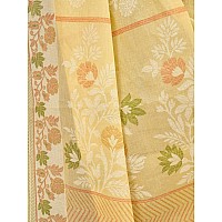 RATAN Pure Cotton Printed Mulmul Saree for Women with Blouse Piece BGMBP5870Yellow