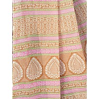 RATAN Pure Cotton Printed Mulmul Saree for Women with Blouse Piece FBRBP3664Cream