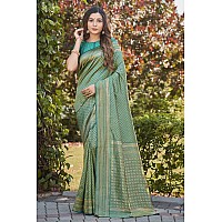 Glory Sarees Womens Banarasi Silk Saree With Blouse Piece (Banarasi_Saree134_Rama)