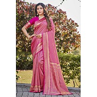 Glory Sarees Womens Banarasi Silk Saree With Blouse Piece (Banarasi_Saree134_Rani)