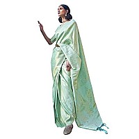 SWORNOF Womens Kanjivaram Soft Silk Saree Patola saree With Blouse Piece PISTA