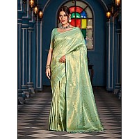 SWORNOF Womens Kanjivaram Soft Silk Saree Patola saree With Blouse Piece PISTA