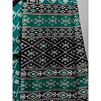 RATAN Pure Cotton Printed Mulmul Saree for Women with Blouse Piece (GDBT-BP-1040-TURQ)