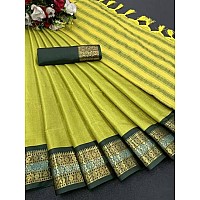 Indian Silk Palace Womens kanchi Pattu Kanchipuram Banarasi Lichi Kanjivaram Silk Saree With Plain Unstitched Blouse - isp v18_7, Multicolor