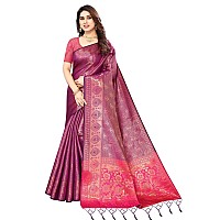 iZibra Silk Saree for Women Wear Kanjivaram Fabric Soft Kanchipuram Pattu Banarasi Sari Original Pure Wedding Sadi Sari with Uns