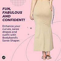 Bodyband Saree Shapewear for Women Beige Shapewear Petticoat for Women Smooth Curve Peticote Innerwear for Women Saree in Party Saree Shaper for Women, Ladies - (Beige - XL)