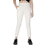 Onon Womens Cotton And Lycra Stretchable Slim Fit Straight Pant Trouser For Casual Wear And Office Wearoff White