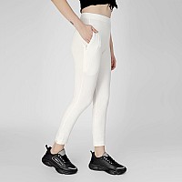 Onon Womens Cotton And Lycra Stretchable Slim Fit Straight Pant Trouser For Casual Wear And Office Wearoff White