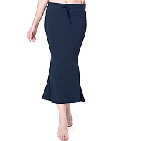 XOYA Soft Lycra Blended Saree Shapewear for WomenFishcut Fit Petticoat Saree Silhouette Shape Wear Dress for Saree - Navy - XL