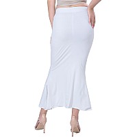 XOYA Soft Lycra Blended Saree Shapewear for WomenFishcut Fit Petticoat Saree Silhouette Shape Wear Dress for Saree - Off White - XL