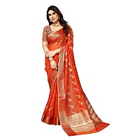 Sidhidata Womens Kota Doria Cotton Manipuri Jacquard Boarder Saree With Unstitched Blouse Piece Box Butta FantaFantaFree Size