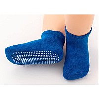 Momisy Kids Girl Boys Children Non Slip Cotton Stretch Anti Skid Socks6 Pairs Antiskiddark 3 To 5 Years