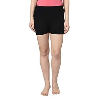 Espresso Womens Viscose Lycra Shorts For Under Dresses Blackskin Regular L