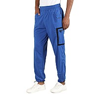 Chkokko Men Casual Track Pant Gym Workout Lower With Pocket Royalblue M