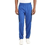 Chkokko Men Casual Track Pant Gym Workout Lower With Pocket Royalblue M