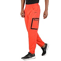 Chkokko Men Casual Track Pant Gym Workout Lower With Pocket Darkorange S