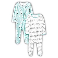 Tuddybuddy 100 Organic Cotton Multi Color Zipper Sleepsuitonesieromper For Baby Boy Baby Girl Pack Of 3 Sleepsuits Drops