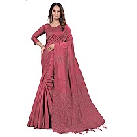 Pujia Mills Womens Beautiful Sequins Weaving With Golden And Silver Zari Banarasi Jacquard Saree Malti Gajari