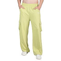 Chkokko Men Casual Track Pant Regular Fit Lower With Pocket Lime Green M