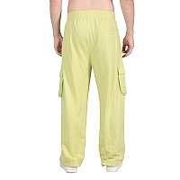 Chkokko Men Casual Track Pant Regular Fit Lower With Pocket Lime Green M