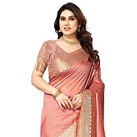 Sidhidata Womens Assam Silk Saree With Unstitched Blouse Piecee (Assam Peach_Peach_Free Size)