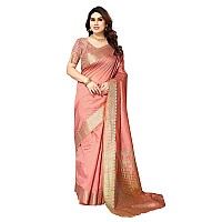 Sidhidata Womens Assam Silk Saree With Unstitched Blouse Piecee (Assam Peach_Peach_Free Size)