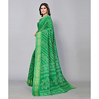 Yashika Womens Linen Jari Printed Green Color Saree With Blouse Piece(JETPURI GREEN)