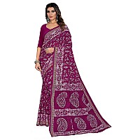 TAMAIRA FASHION Womens Plain Weave Pure Cotton Saree Without Blouse Piece2476Magenta