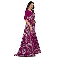 TAMAIRA FASHION Womens Plain Weave Pure Cotton Saree Without Blouse Piece2476Magenta