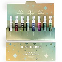 Just Herbs EDP Perfumes Trial Set of 8 x 3ml Long Lasting Pocket Perfume Fragrances for Men and Women (Fresh & Woody)