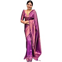 C J Enterprise Womens Banarasi Saree Pure Kanjivaram Silk Saree Soft Design Wear Pattu Sarees Party Latest Cotton With Blouse Piece Kanchipuram for Wedding sadi new Sari 2024 2023 (DevRatna Magenta)