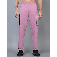 Chkokko Men Casual Track Pant Gym Workout Lower With Pocket Pastelpink M