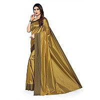 Flosive Womens Present Banarasi Soft Lichi Silk Saree Beautiful Jacquard Rich Pallu Design Work Zari Woven Kanjivaram Silk Style