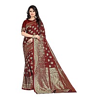 Sugathari Womens Art Silk Maroon Kanchipuram Saree SAN PARI S2 MAROON