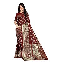 Sugathari Womens Art Silk Maroon Kanchipuram Saree SAN PARI S2 MAROON