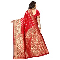 Sugathari Womens Art Silk Red Kanchipuram Saree SAN PARI 73 RED