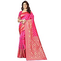 Sugathari Womens Art Silk Pink Kanchipuram Saree SAN PARI 73 PINK