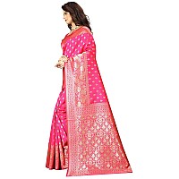 Sugathari Womens Art Silk Pink Kanchipuram Saree SAN PARI 73 PINK