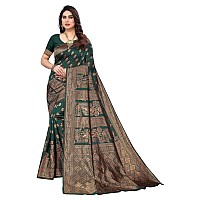 SHIVANAA Womens Woven Dharmavaram Jacquard Treadional Saree With Blouse Saree Women Women