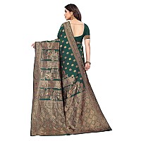 SHIVANAA Womens Woven Dharmavaram Jacquard Treadional Saree With Blouse Saree Women Women