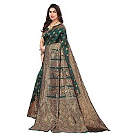 SHIVANAA Womens Woven Dharmavaram Jacquard Treadional Saree With Blouse Saree Women Women