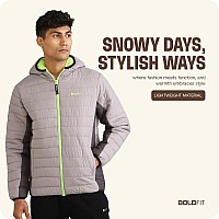 Boldfit Mens Padded Jacket (BomberJacketM-501_Grey Charcoal