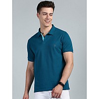 Lux Cozi Pack Of 2 Emerald And Sea Green Regular Fit Half Sleeves Polo Neck Tshirt For Men Polo Casual Tshirt For Men 100 C